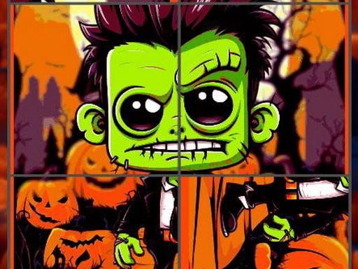 Franky &amp; Vampire Halloween Puzzle cover